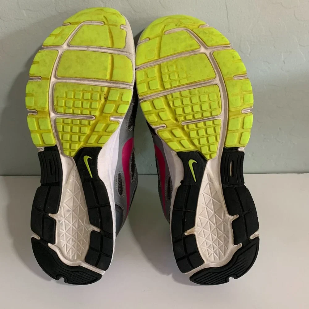 Nike Revolution Gray Neon Yellow and Pink Running Shoe Women’s size 8.5